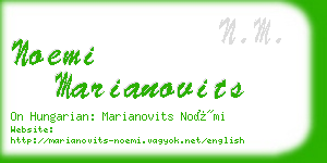 noemi marianovits business card